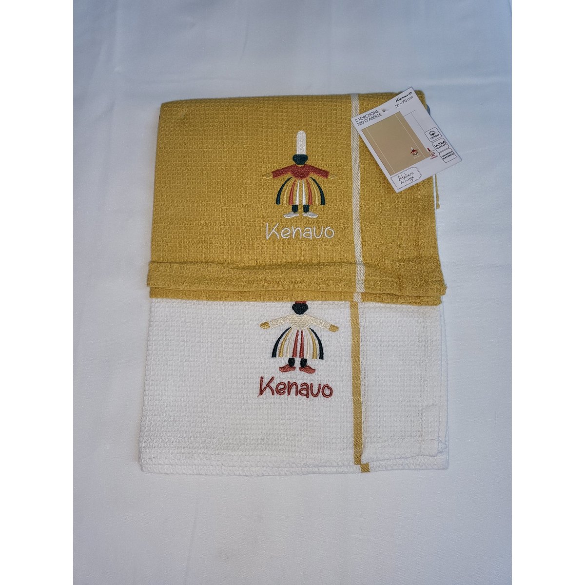 Lot de 2 torchon Kenavo madame multicol, EDEN