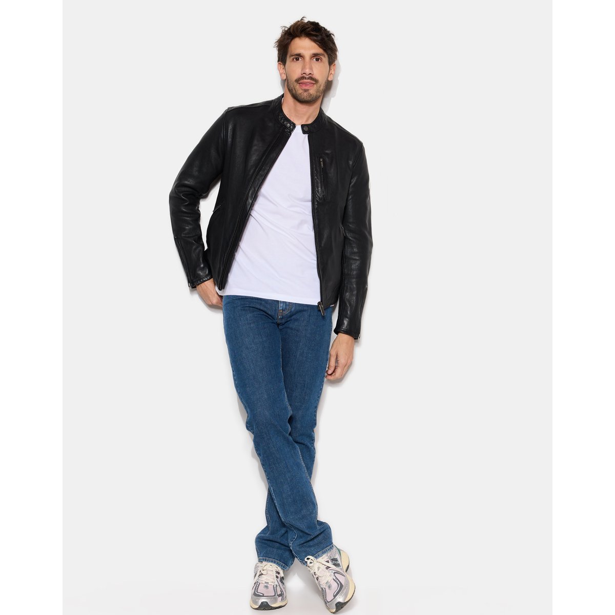 Veste en cuir DUKE noir, CHEVIGNON