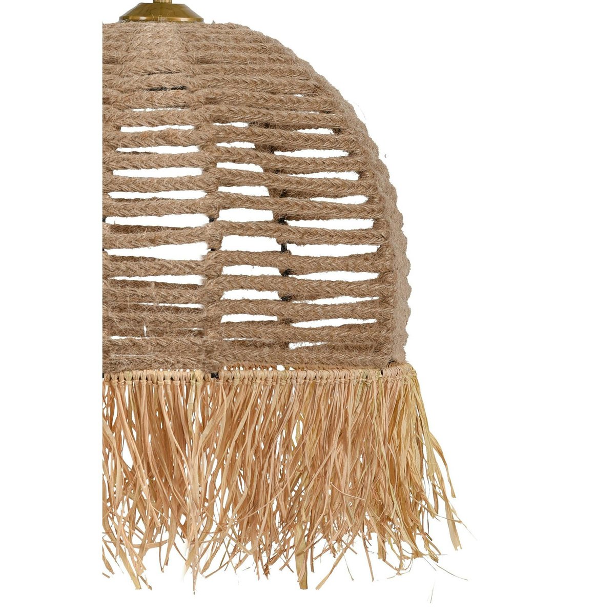 Suspension bohème durable avec corde et franges OLTEN beige, PIER IMPORT