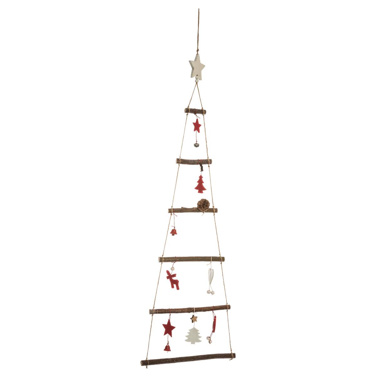 Décoration Sapin en Bois Suspension multicolore, FEERIC LIGHTS & CHRISTMAS