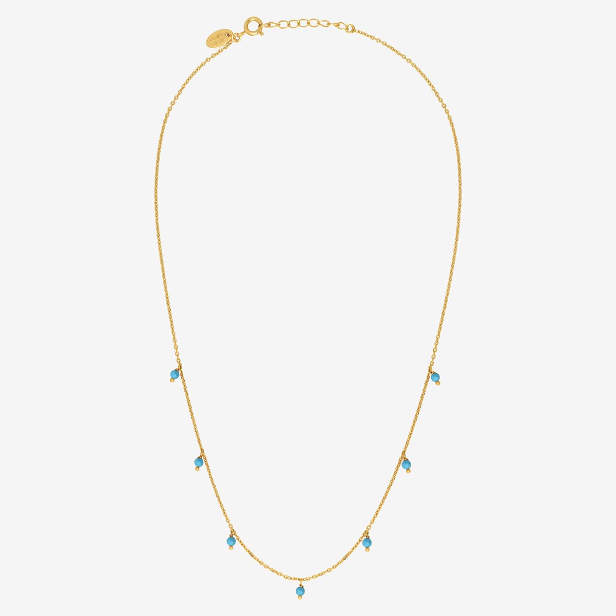 Collier doré court tourmaline rose - milady bleu, CAROLINE NAJMAN