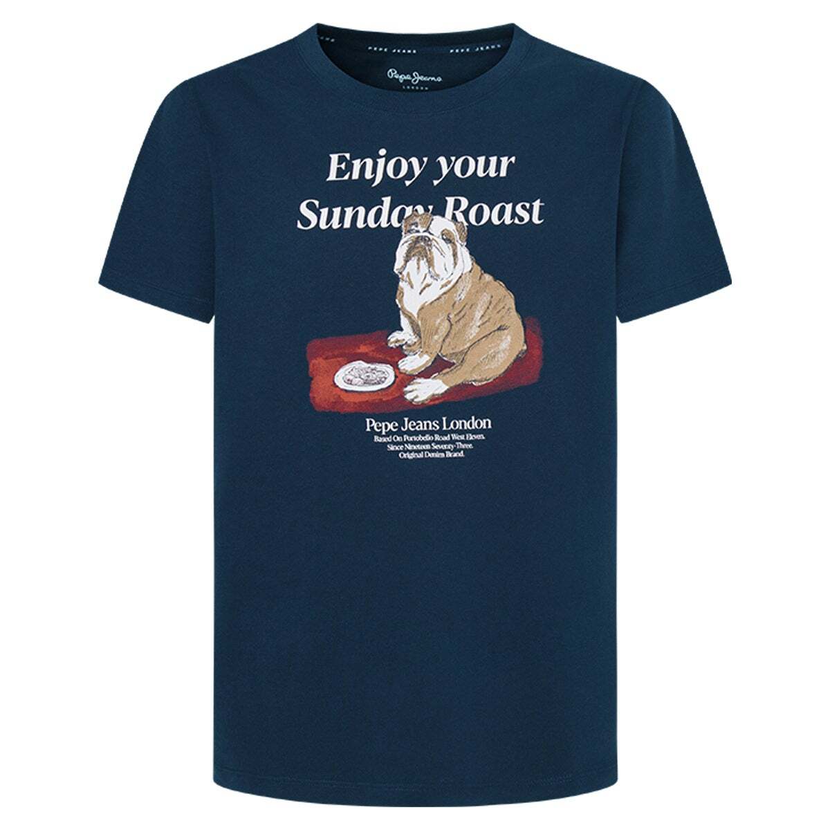 T-Shirt Coupe Regular Avec Imprimé bleu dulwich, PEPE JEANS
