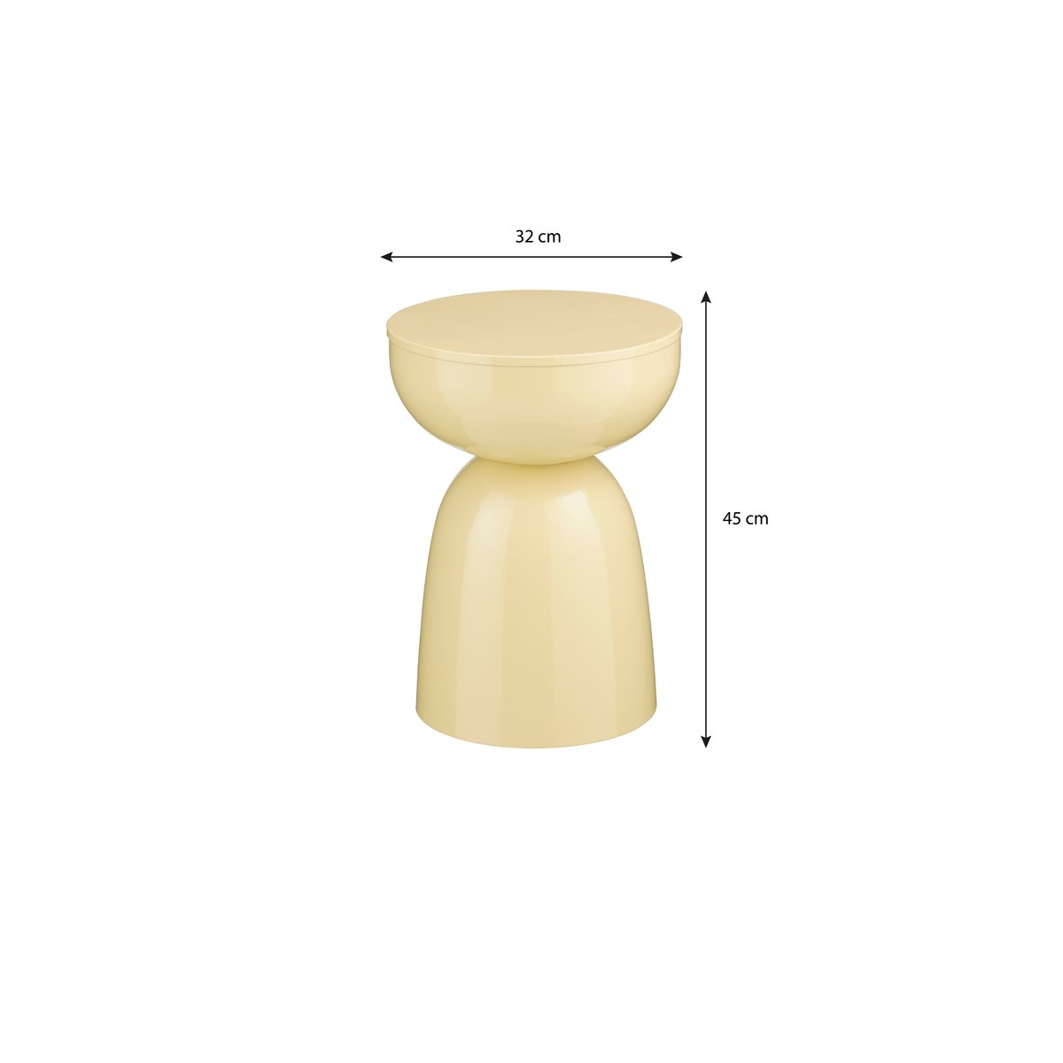 Table d'appoint ELLIOT beige, MICA DECORATIONS