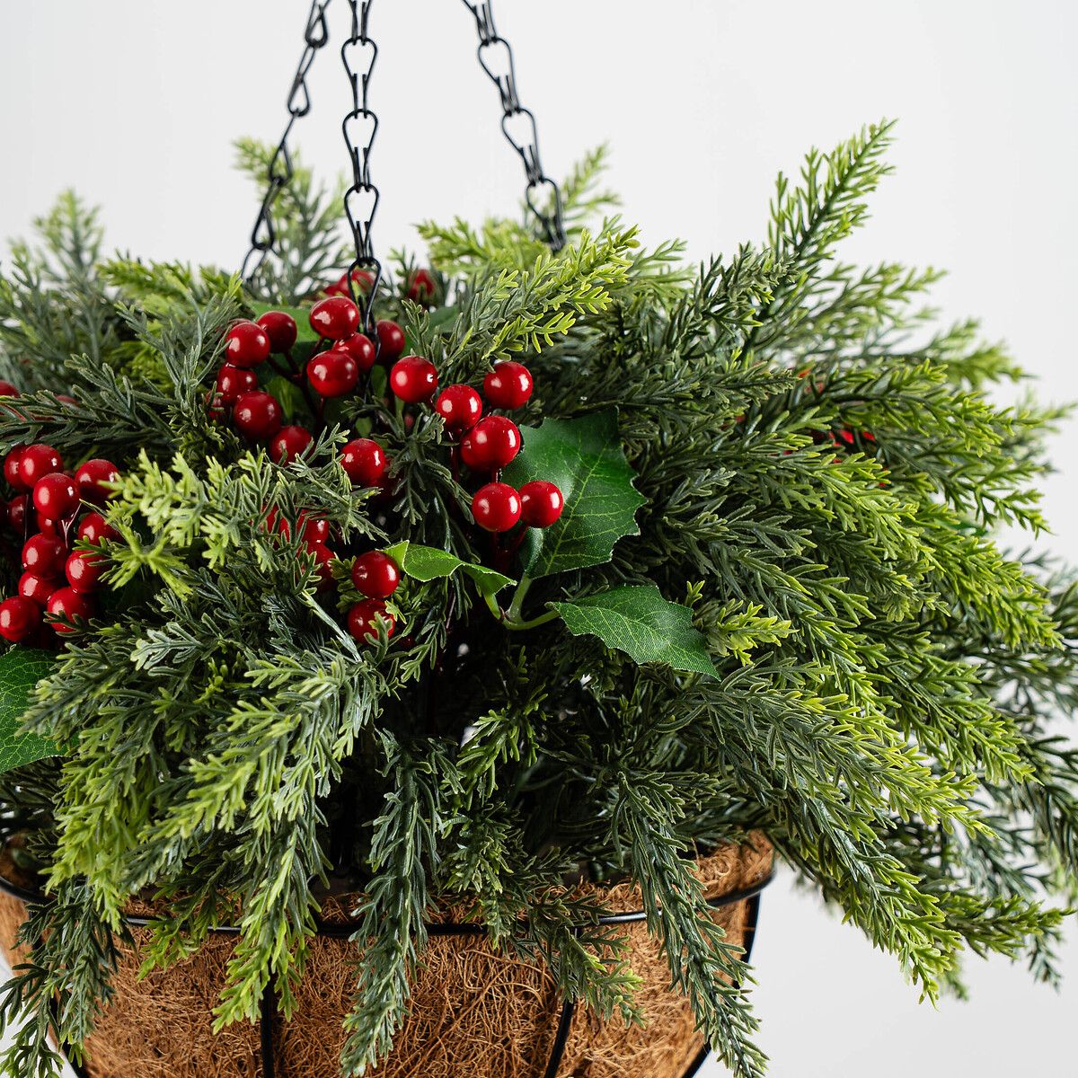 Christmas Foliage Hanging Basket green, SO'HOME