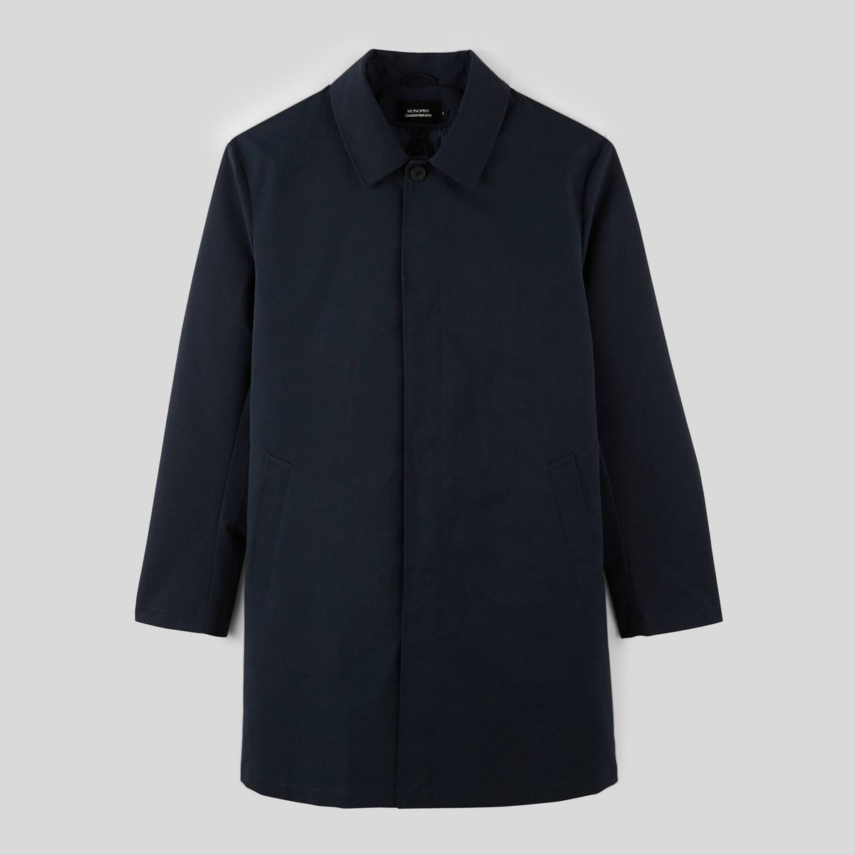 Trench contenant du coton marine, MONOPRIX
