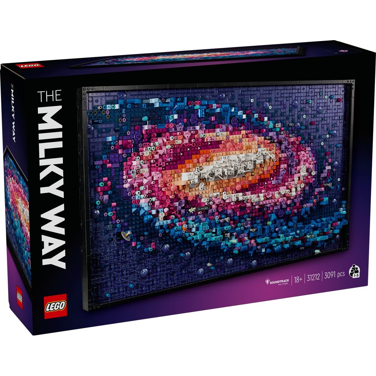 LEGO Art - Créez la Voie lactée en 3D - Kit de décoration artistique 31212 violet, LEGO
