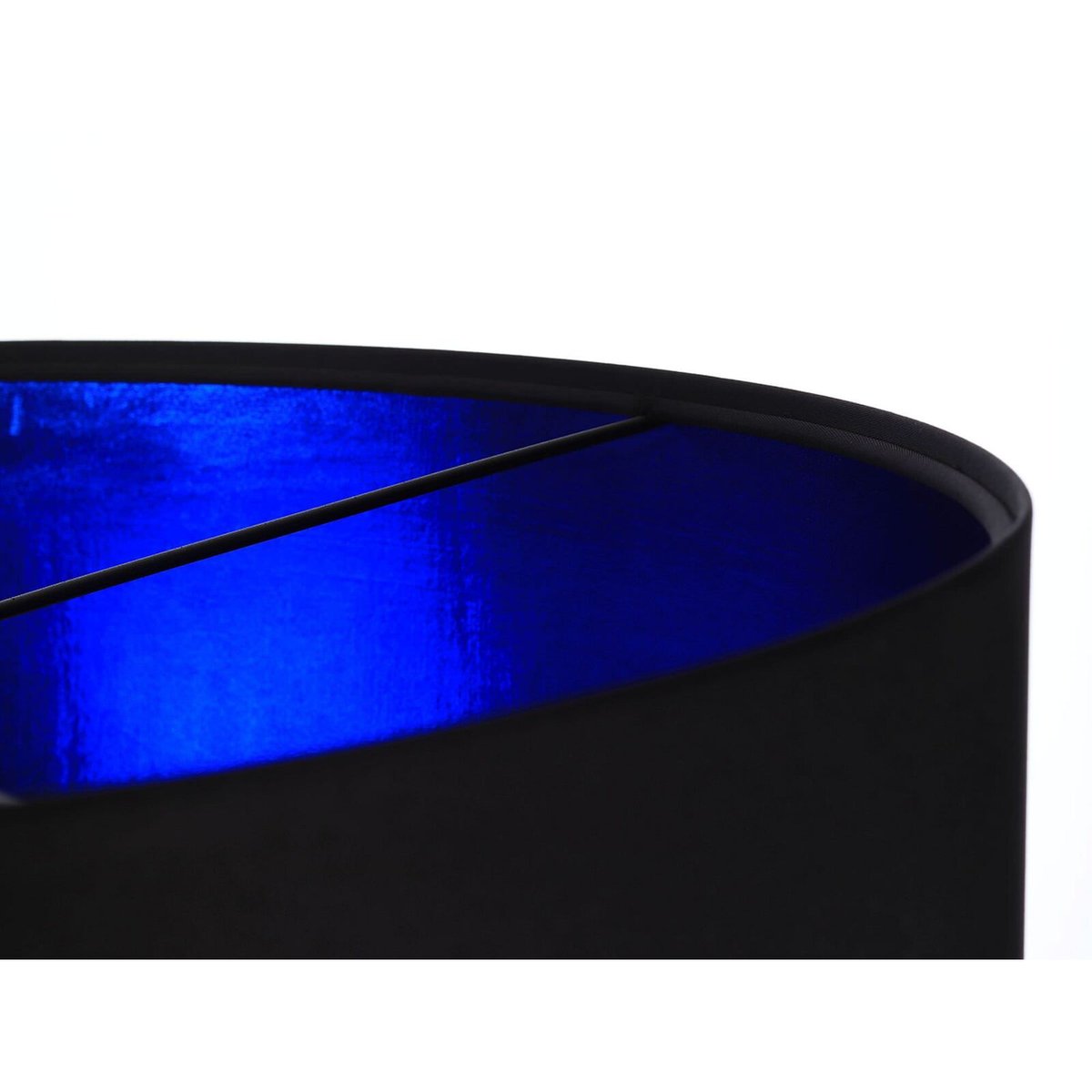 Suspension en tissu satin, GLAM noir et intérieur bleu néon, BPS KONCEPT