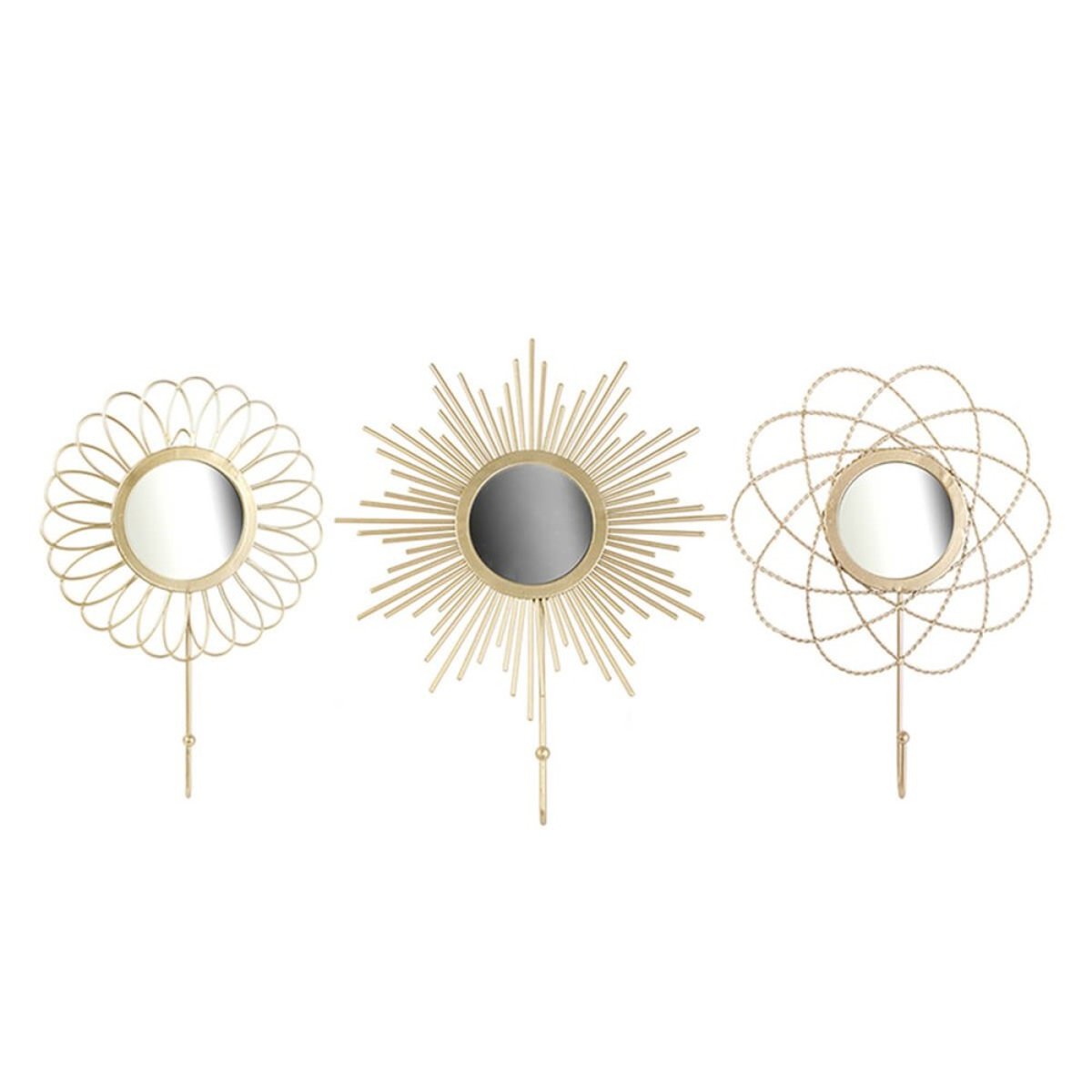 Lot De 3 Patères Filaires Décoratives or, DECORATIE