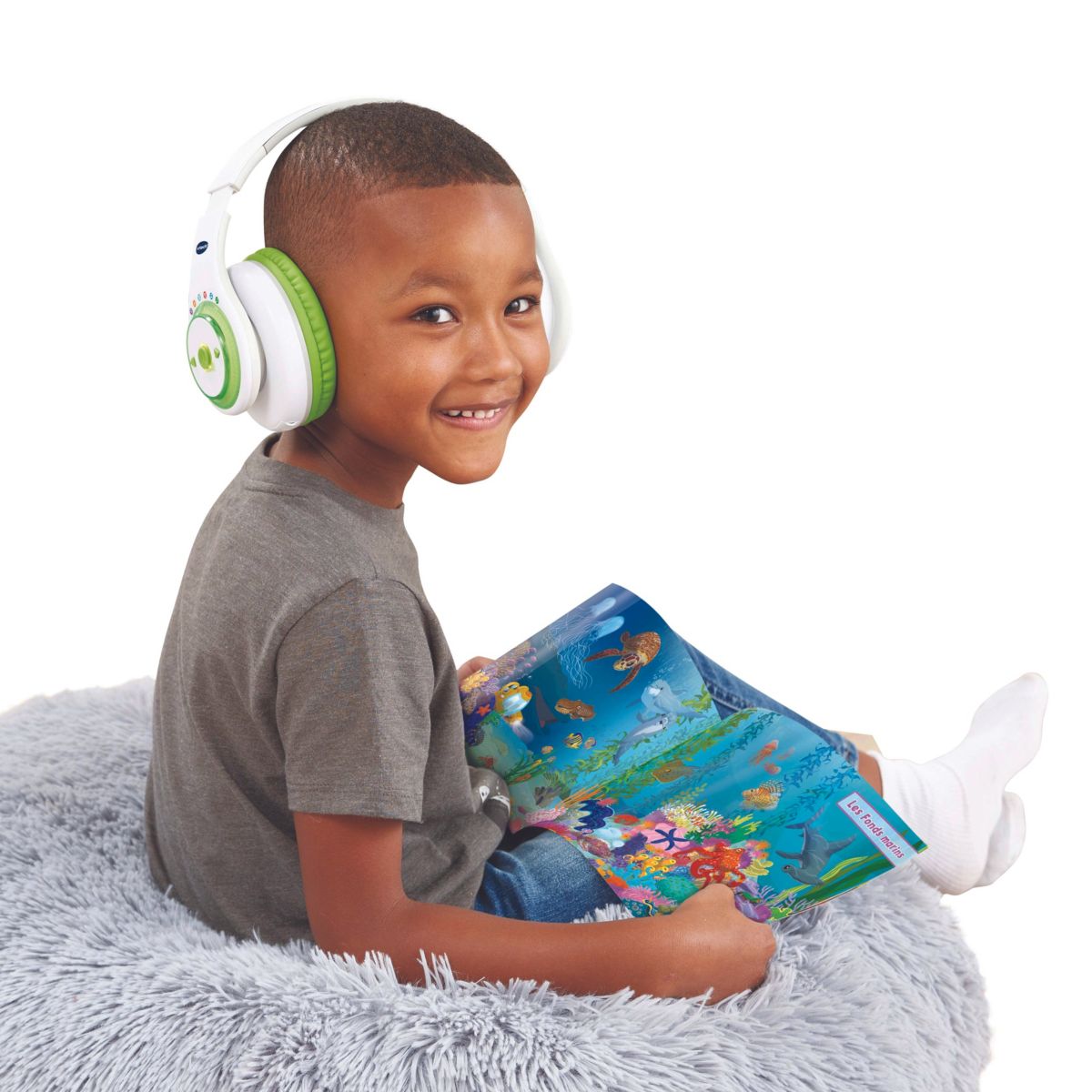 Casque KidiPods Max -Mon casque interactif 7en1 blanc, VTECH