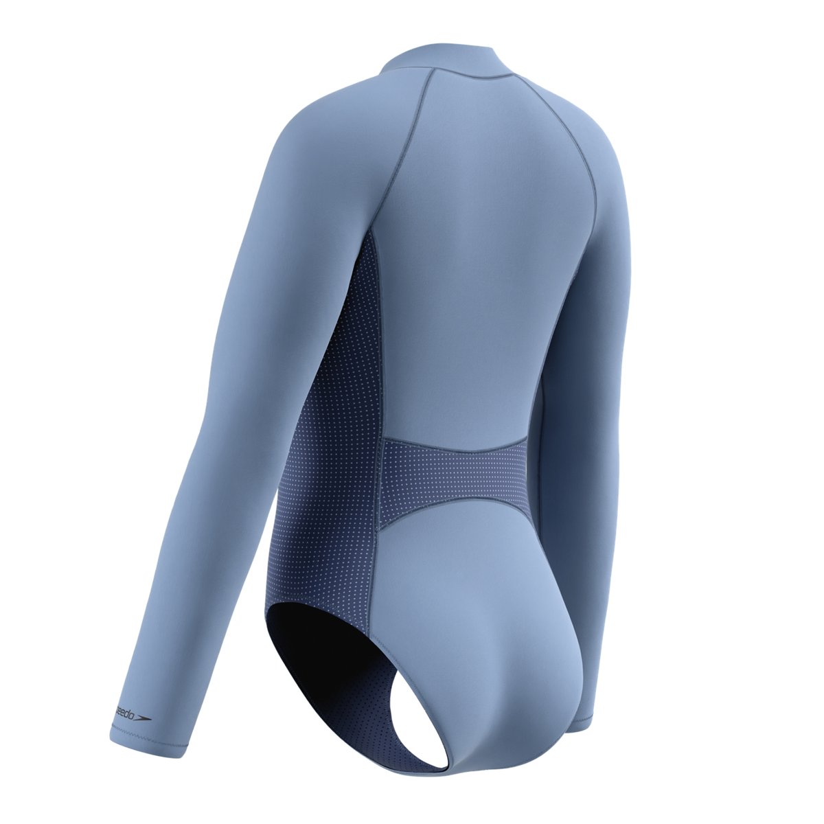 Maillot de bain 1 pièce manches longues motif/style panneau décoratif SCUBA bleu, SPEEDO