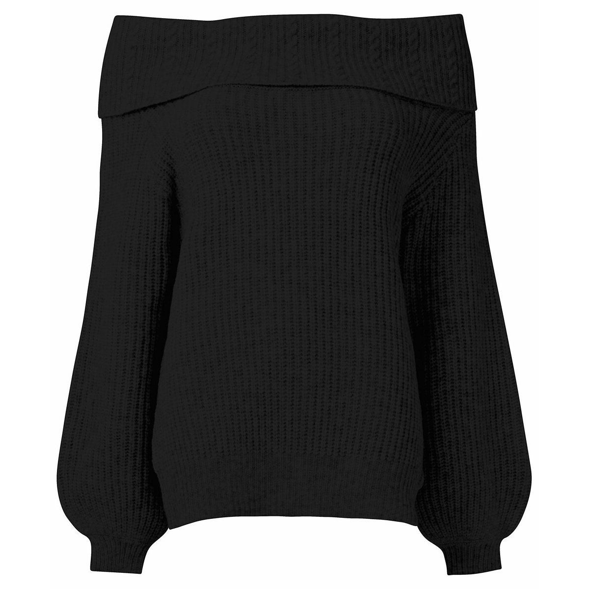 Balloon Sleeve Jumper black, JOE BROWNS