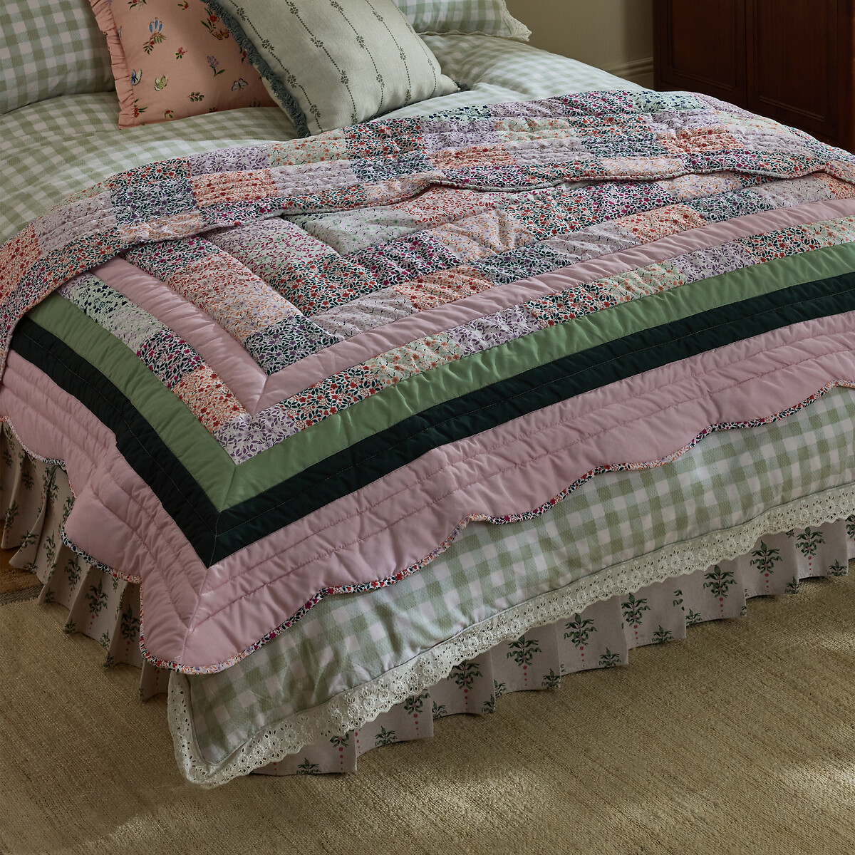 Heirloom Patchwork Reversible Quilted Bedspread pink, CATH KIDSTON
