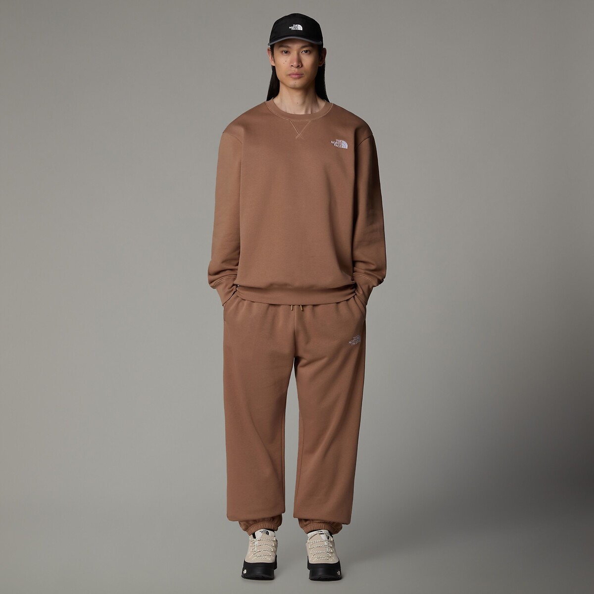Sweat col rond oversize Essentiel marron, THE NORTH FACE