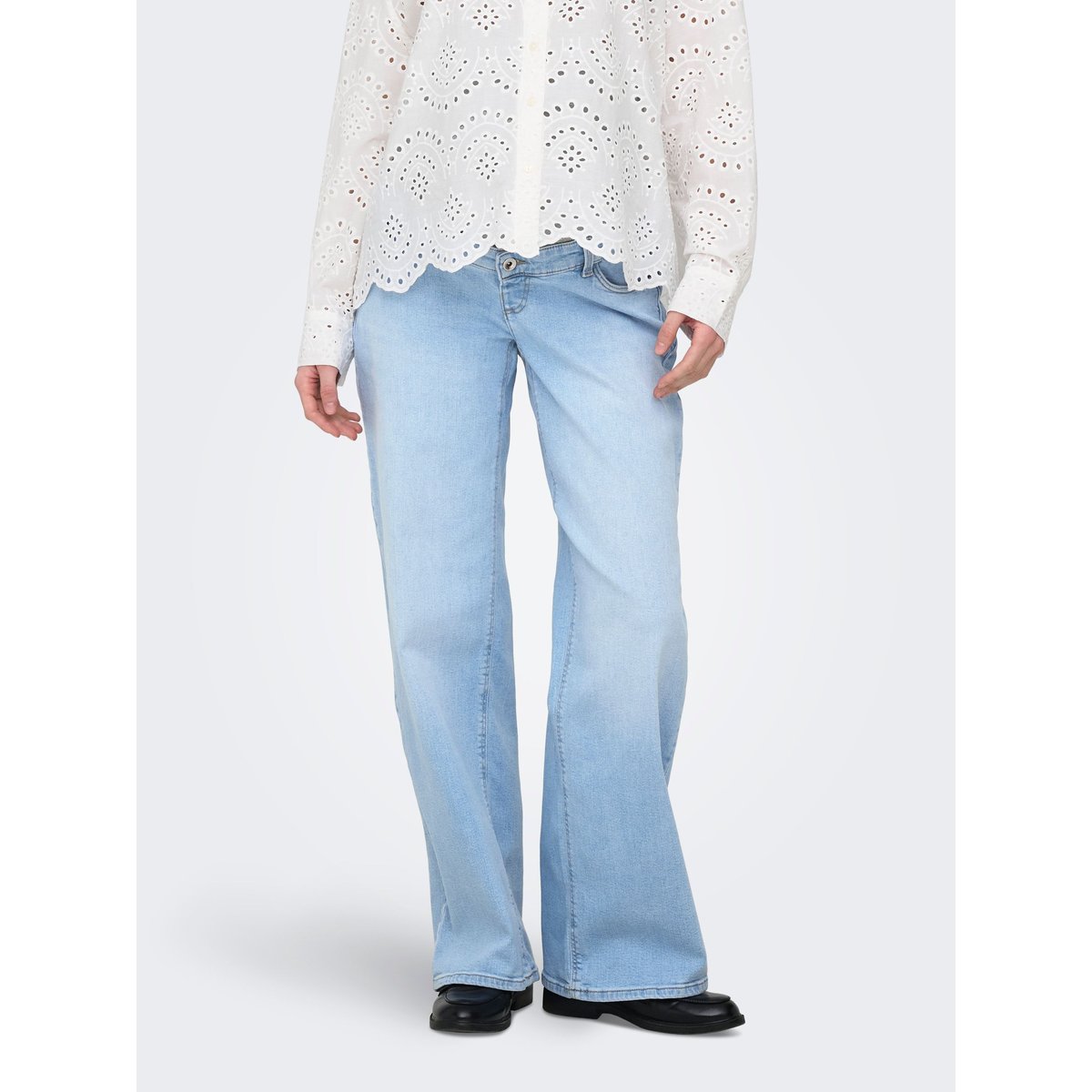 Jean À Jambe Large light blue denim, ONLY