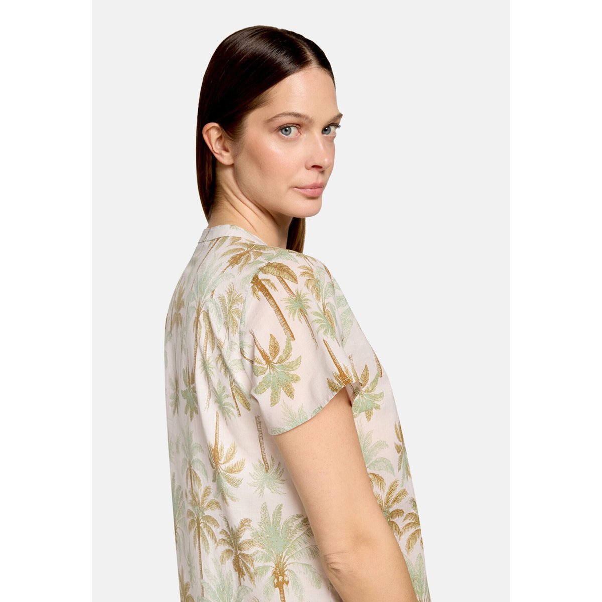 T-shirt façon blouse à ruches nature/green, CARTOON
