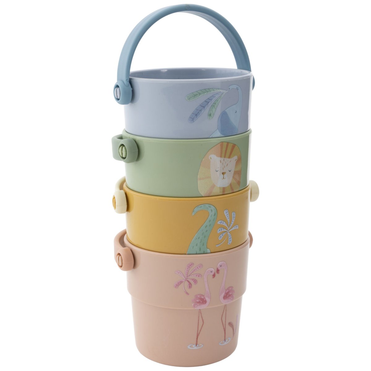 Lot de 4 gobelets de bain multicolore, LITTLE DUTCH
