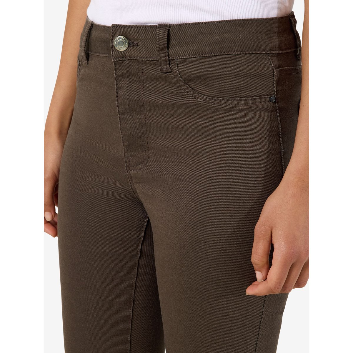 Jean Évasé marron - chocolate brown1, NOISY MAY