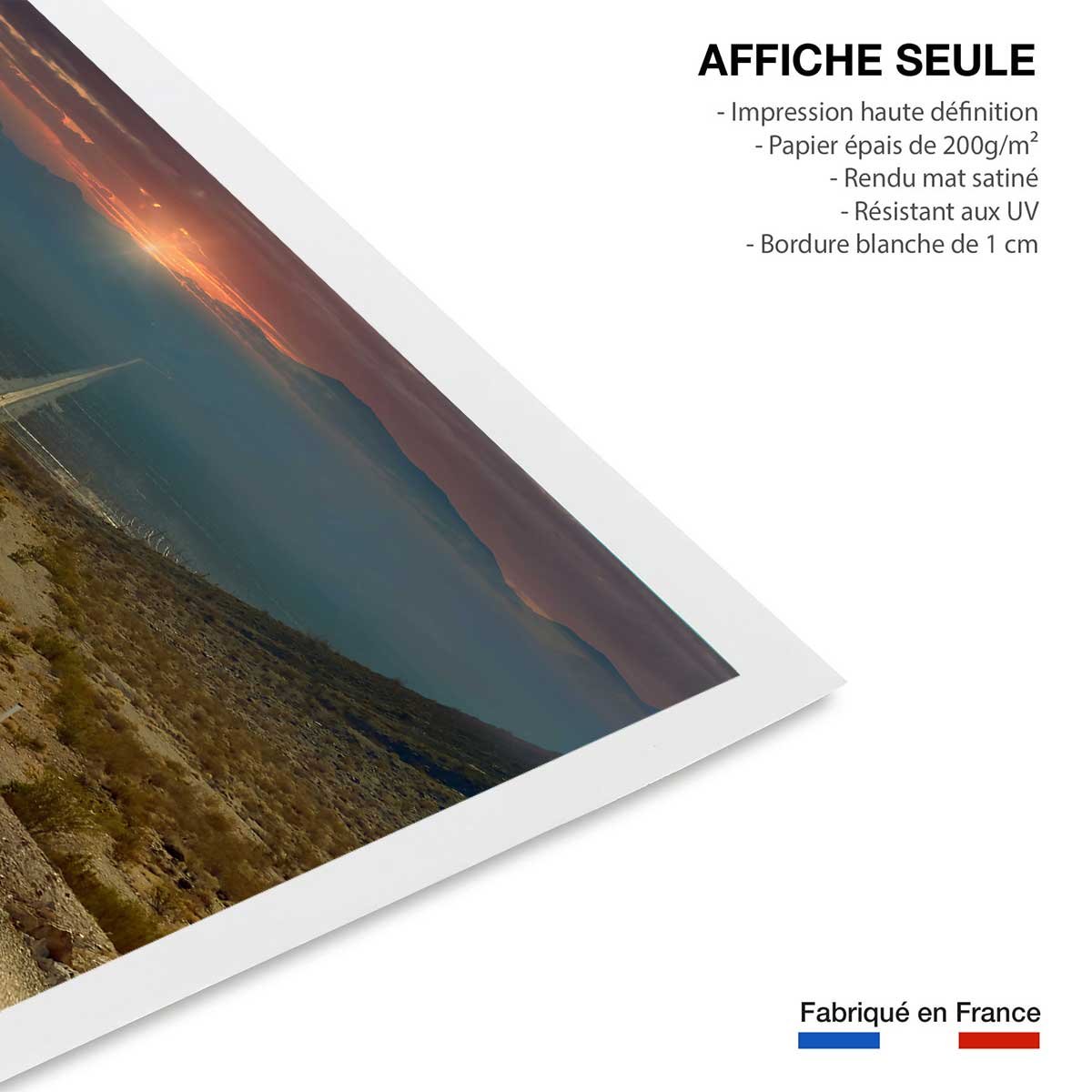 Affiche paysage roadtrip affiche seule, HEXOA