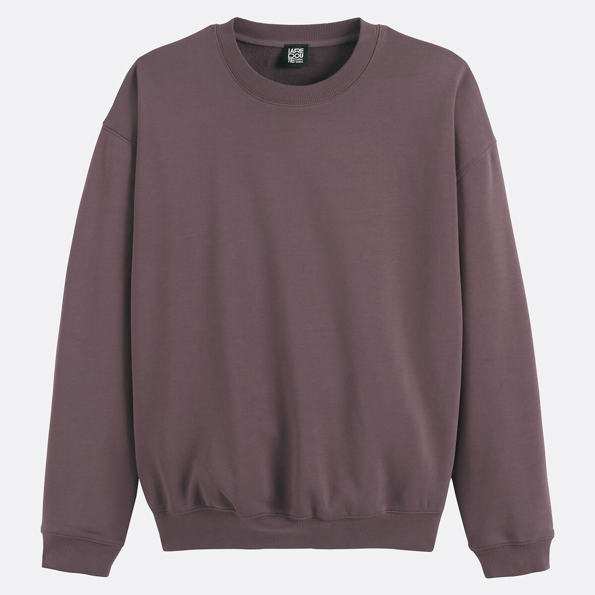 Sweat col rond stonewashed, effet délavé violet mauve grisé, LA REDOUTE COLLECTIONS