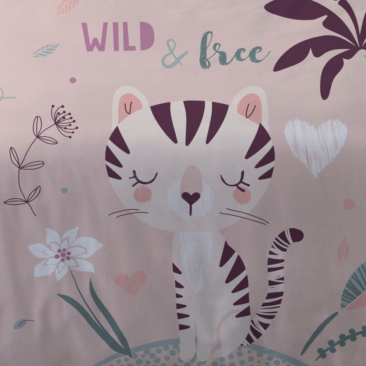 Housse de couette 140x200 Katie + 1 taie 100% coton color, DECORATIE