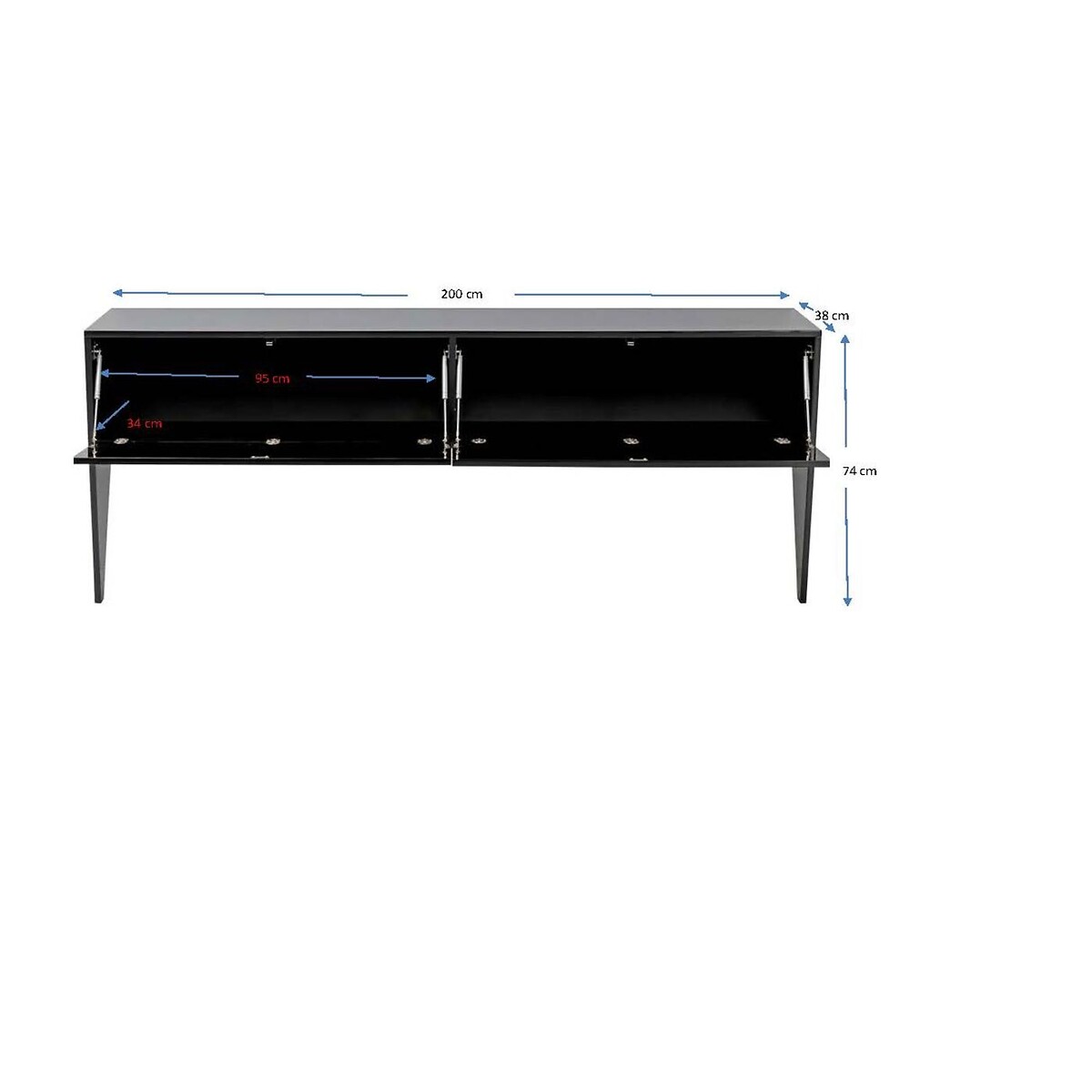 Console High Heel 200cm blanc blanc, KARE DESIGN