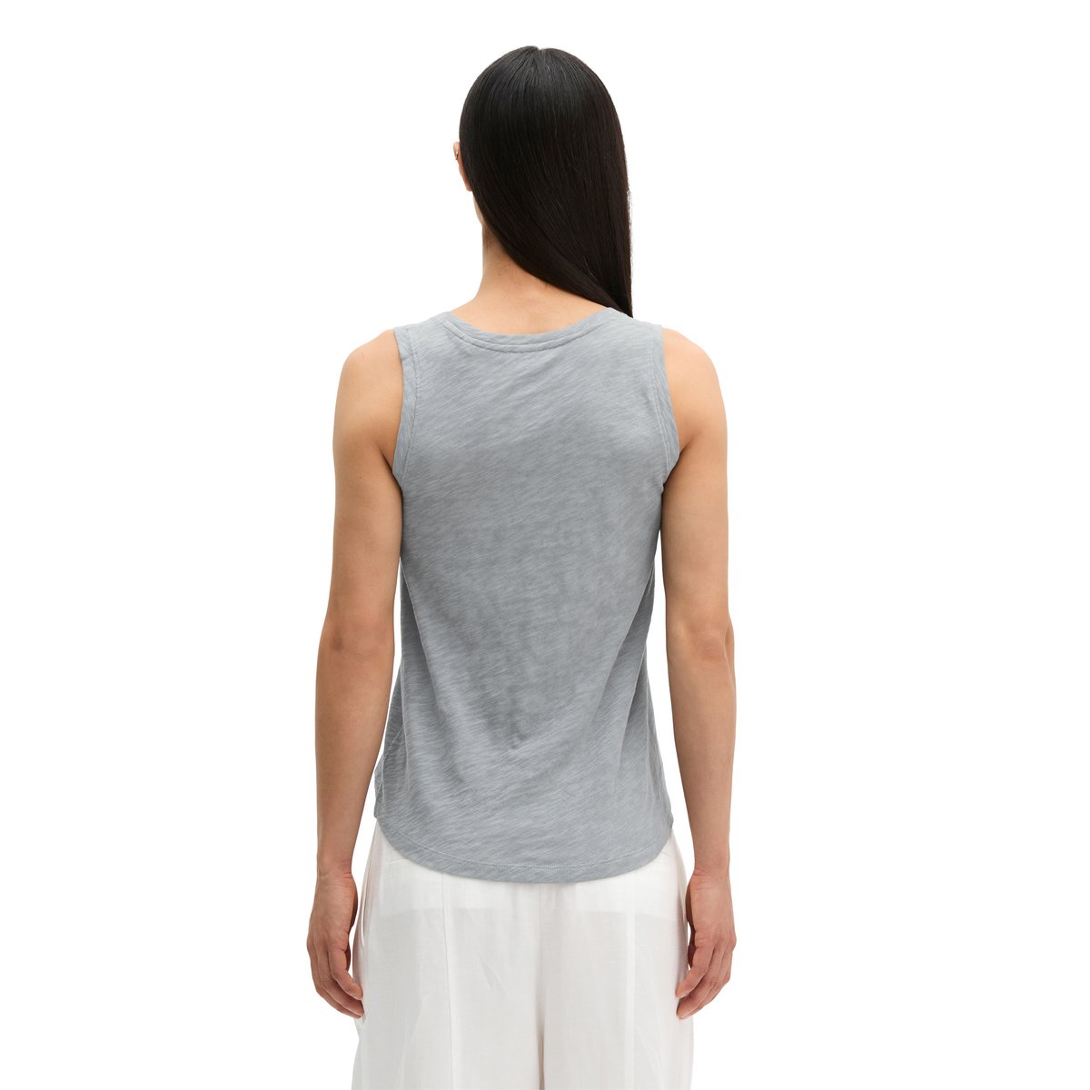 Top regular en jersey slub gris, MARC O'POLO