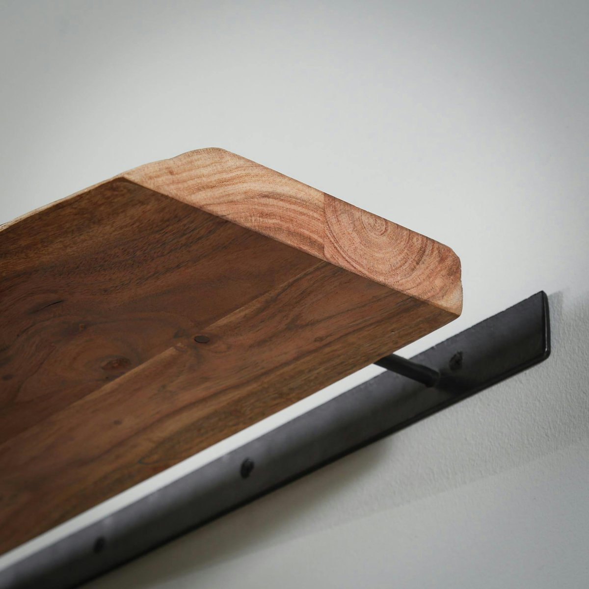 Etagère murale planche bois massif 120 cm MELBOURNE bois naturel, PIER IMPORT