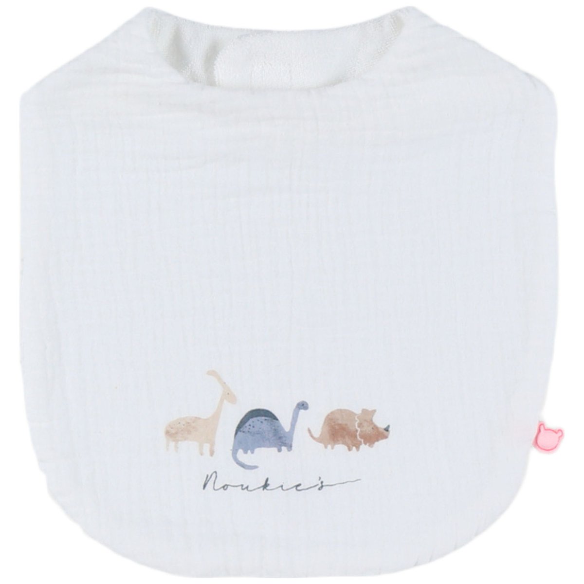 Lot de 3 bavoirs beige, blanc, bleu, NOUKIE'S