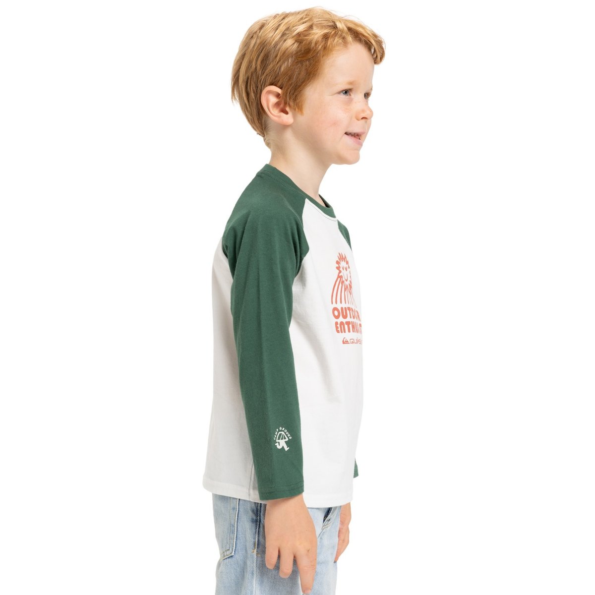 T-shirt manches longues EV SPOT ON RAGLAN blanc snow white, QUIKSILVER