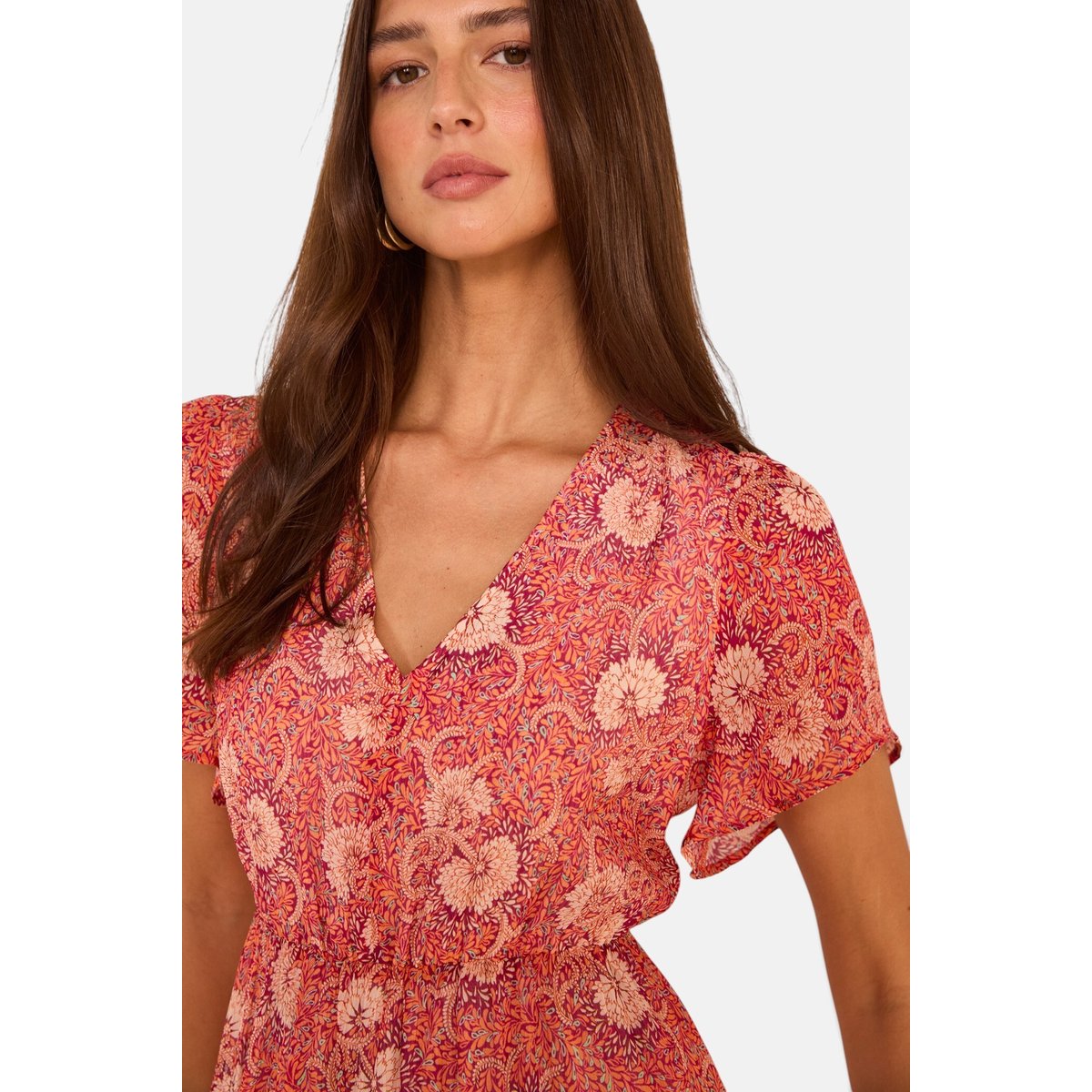 Robe fluide imprimée PRUDENCE fuchsia, Maison 123