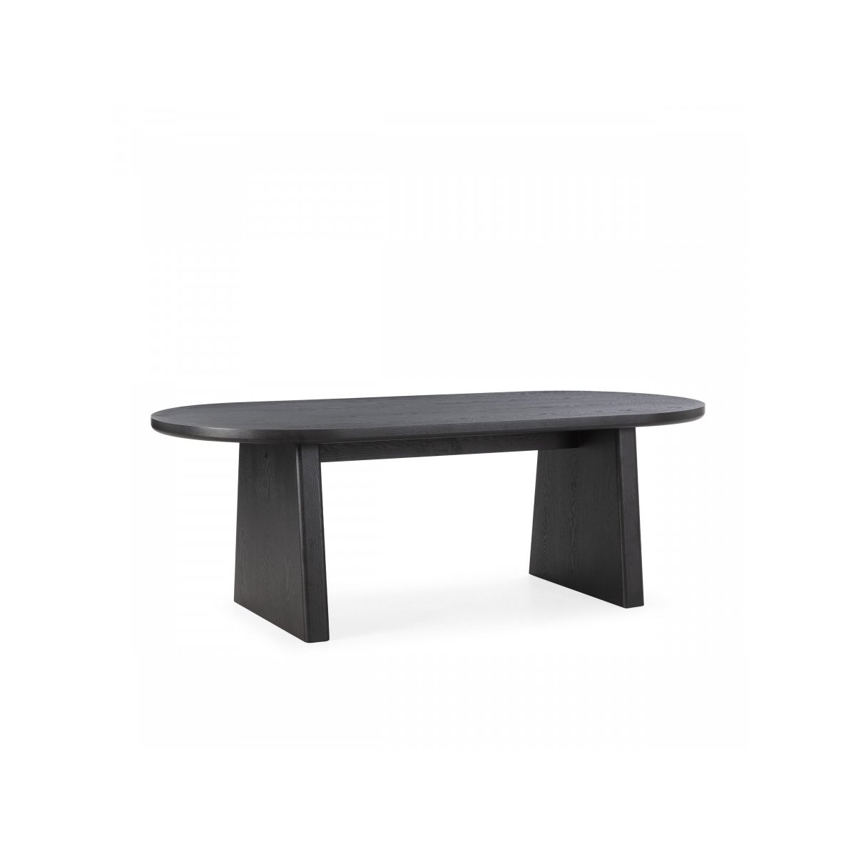 Table à manger ovale 220 cm PABLO placage noyer noir, BOBOCHIC