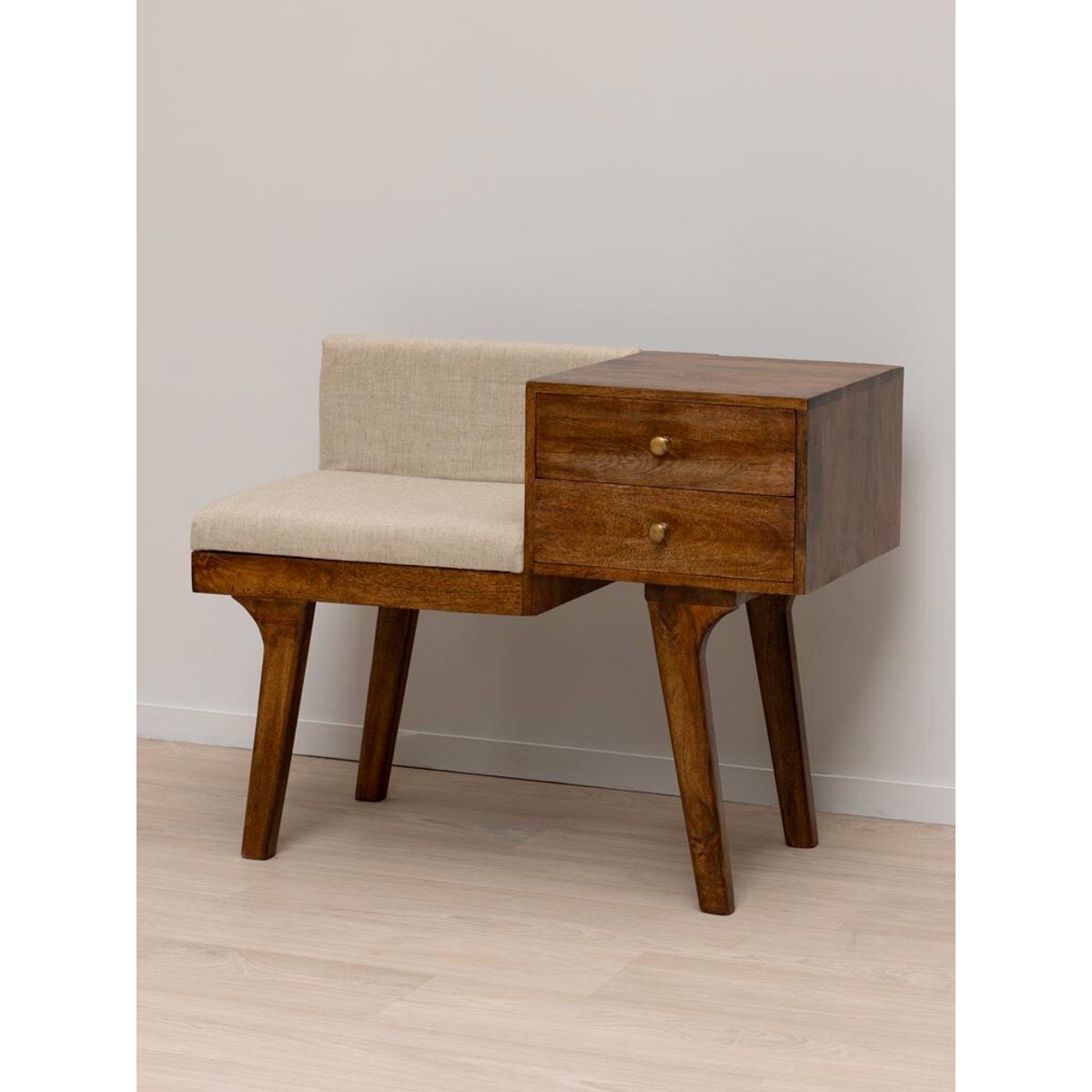Banc en bois HALLWAY bois fonce, CHEHOMA