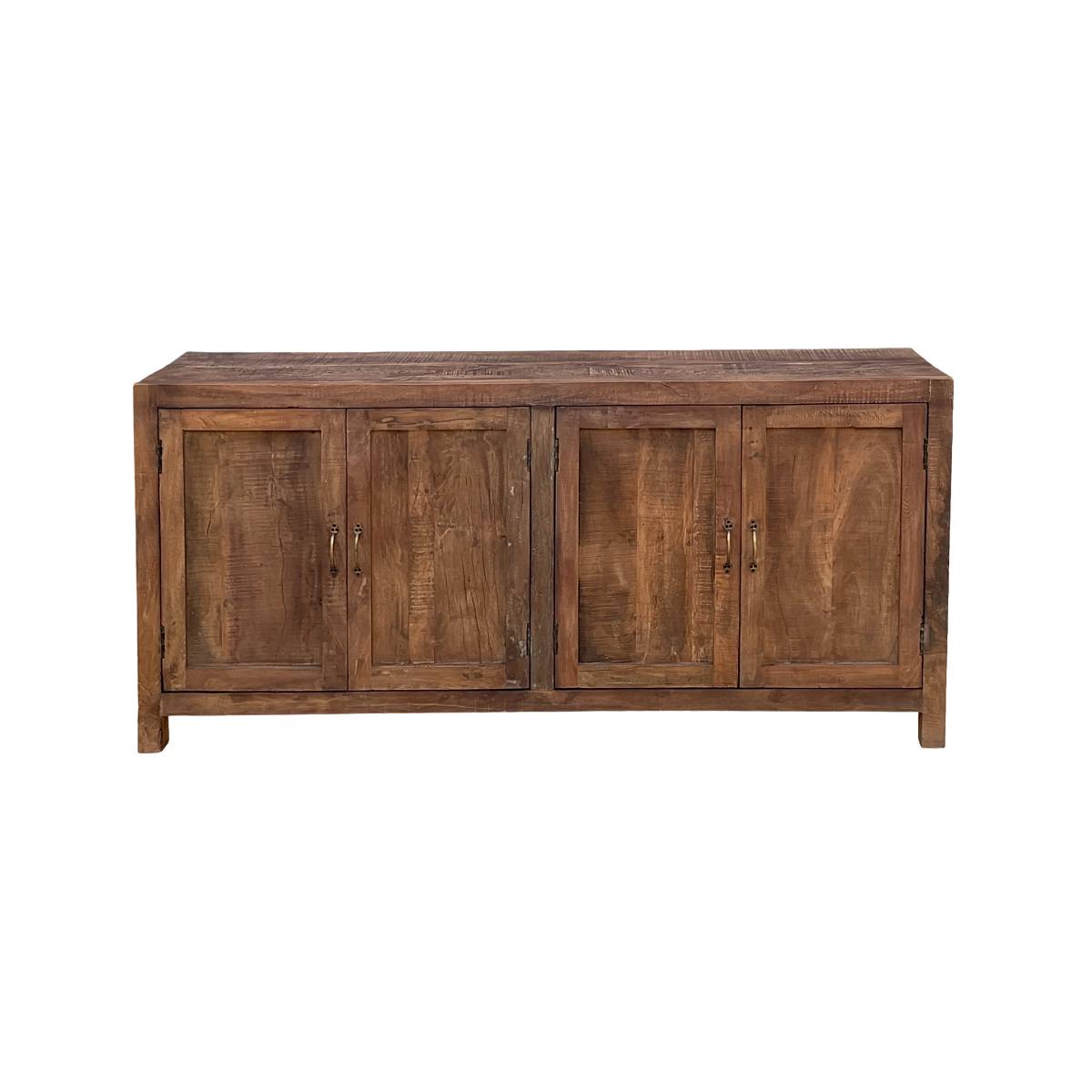 Buffet 4 portes en bois recyclé INDRA bois foncé, MADE IN MEUBLES