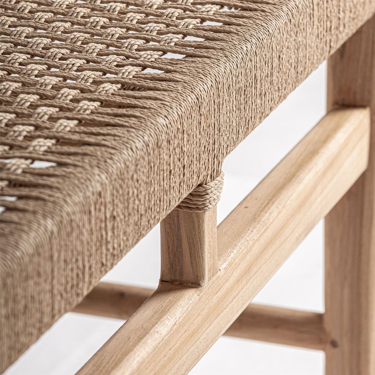 Banc en teck massif, Finition vieillie marron teck vieilli naturel, RECOLLECTION