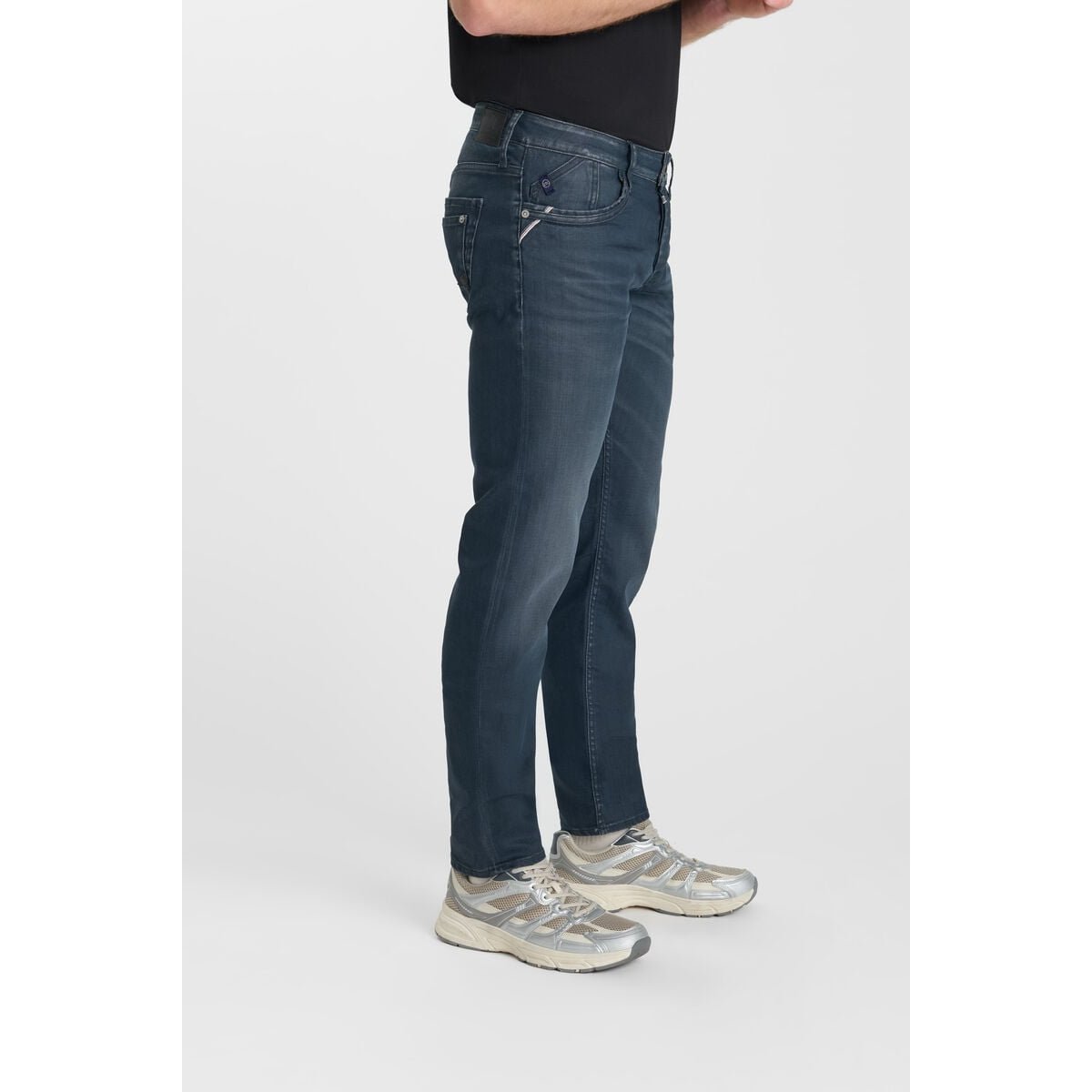 Jeans slim stretch 700/11, longueur 34 blue / black, LE TEMPS DES CERISES