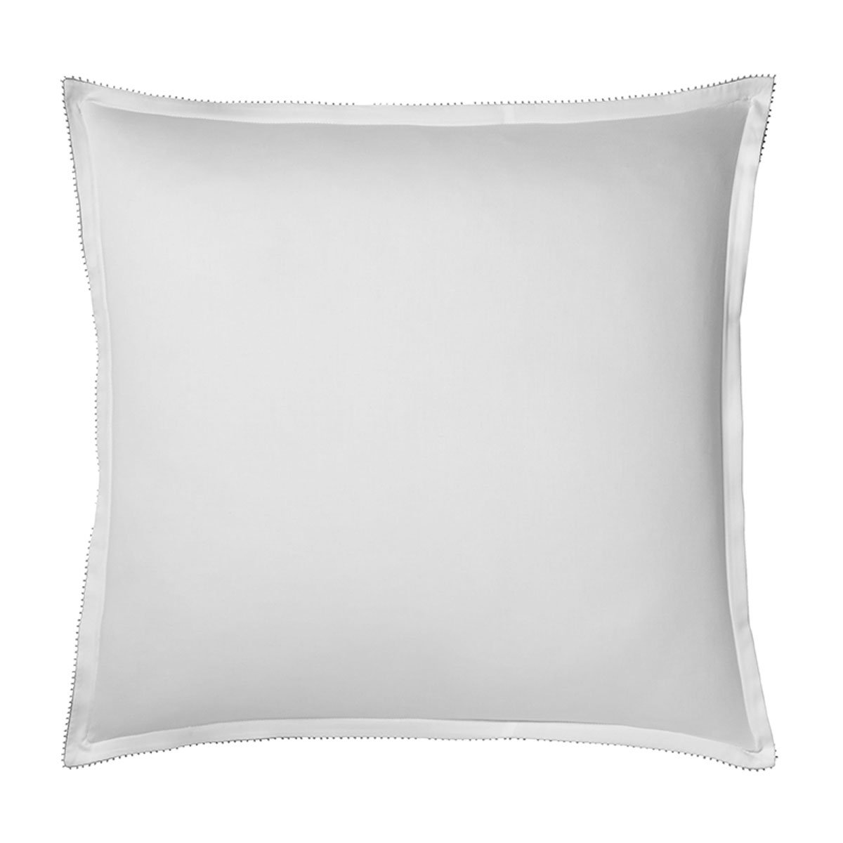 Taie d'oreiller imprimée en satin de coton bio, QUATRE FEUILLES blanc hermine, ALEXANDRE TURPAULT