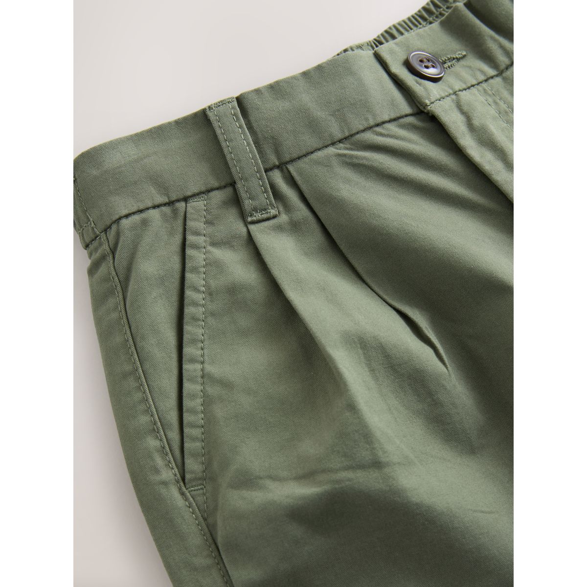 Pantalon chino à pinces vert kaki, NEXT