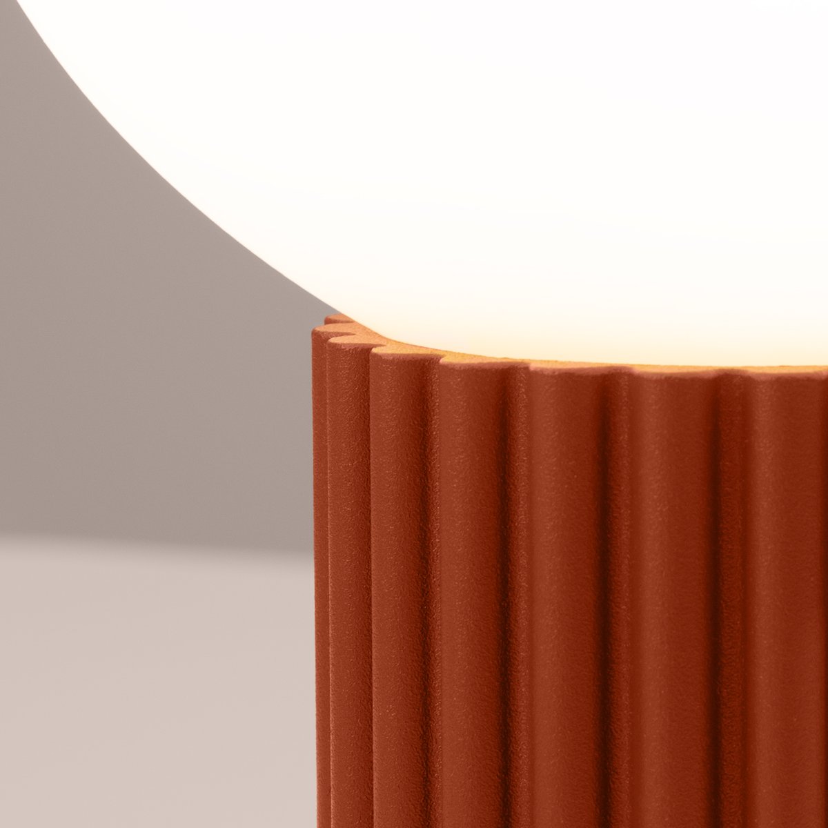 Lampe à poser Aluminium Ocre Rouge G9 1 Halo rouge, EDEN