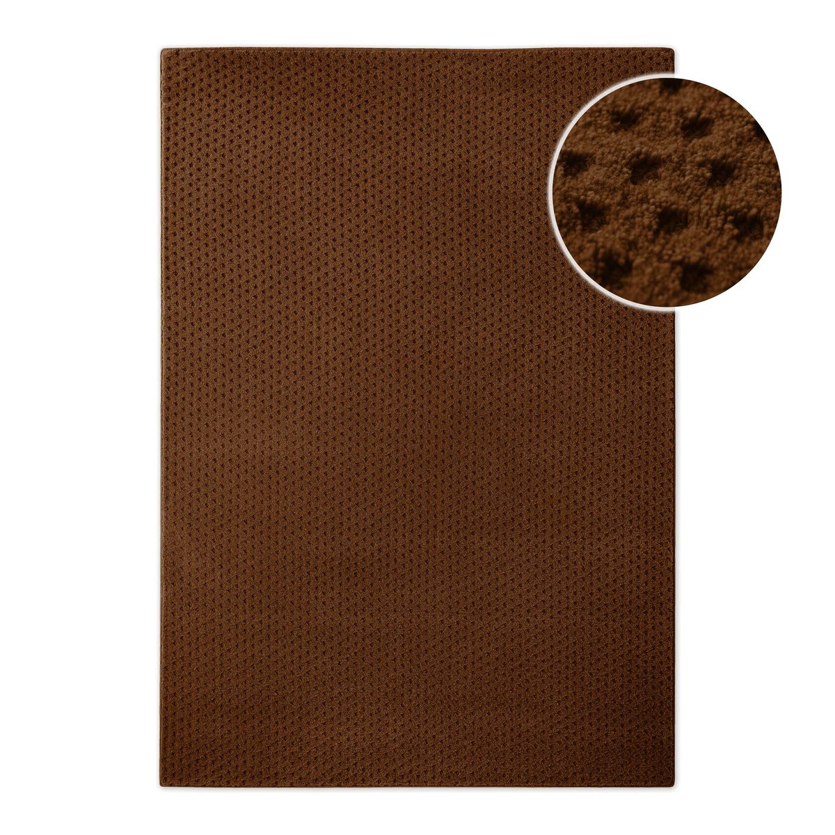 Tapis en laine avec relief , CASTELLO THREE marron, WECON HOME