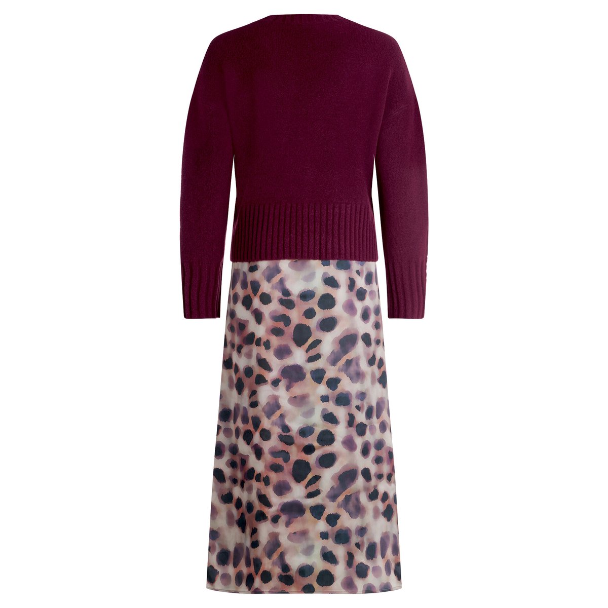 Robe longueur midi 2er set taupe/violet, CARTOON