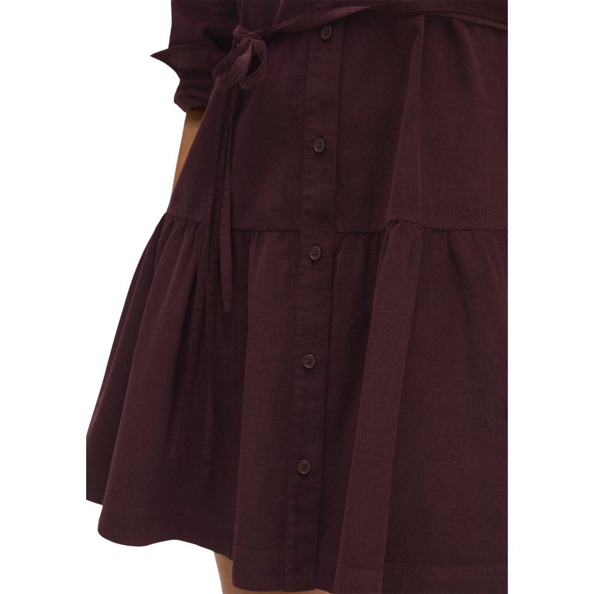 Robe dégradée flared en qualité velours côtelé rot, MARC O'POLO