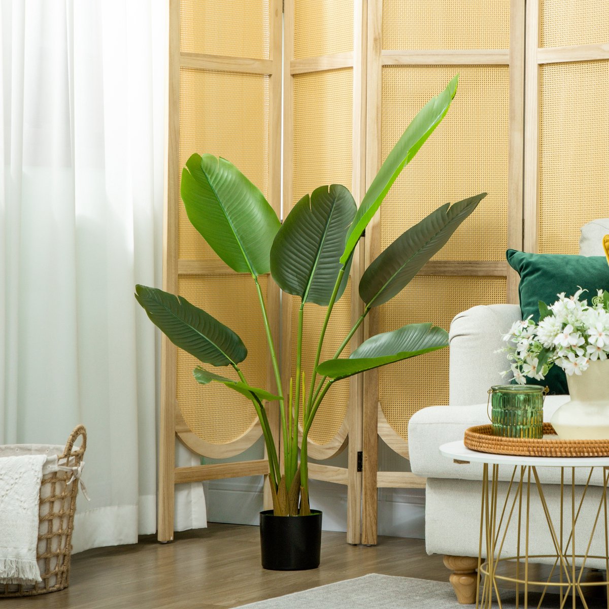 Plantes artificielles Plastique Vert vert, HOMCOM