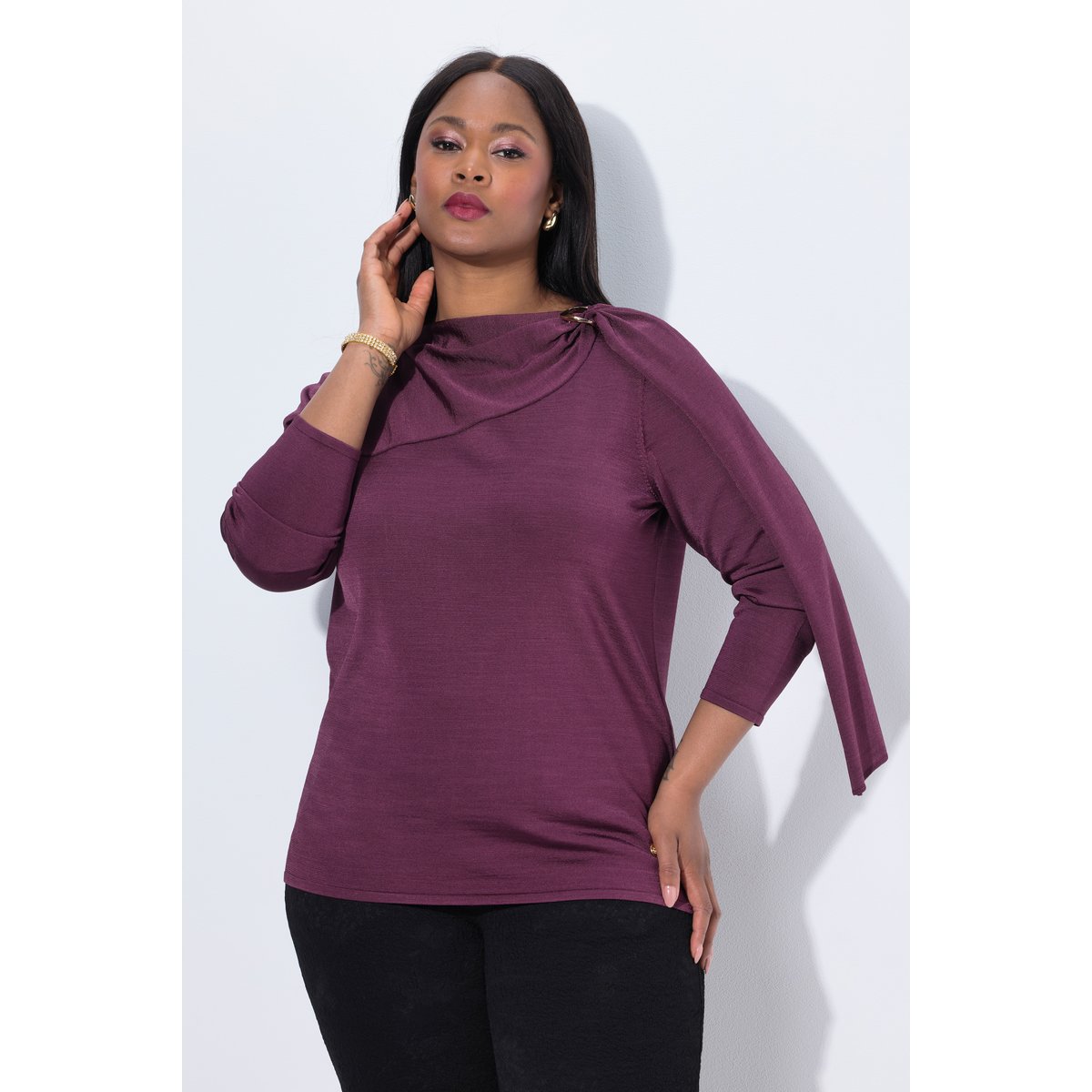 Pull à col rond et manches longues baie, ULLA POPKEN