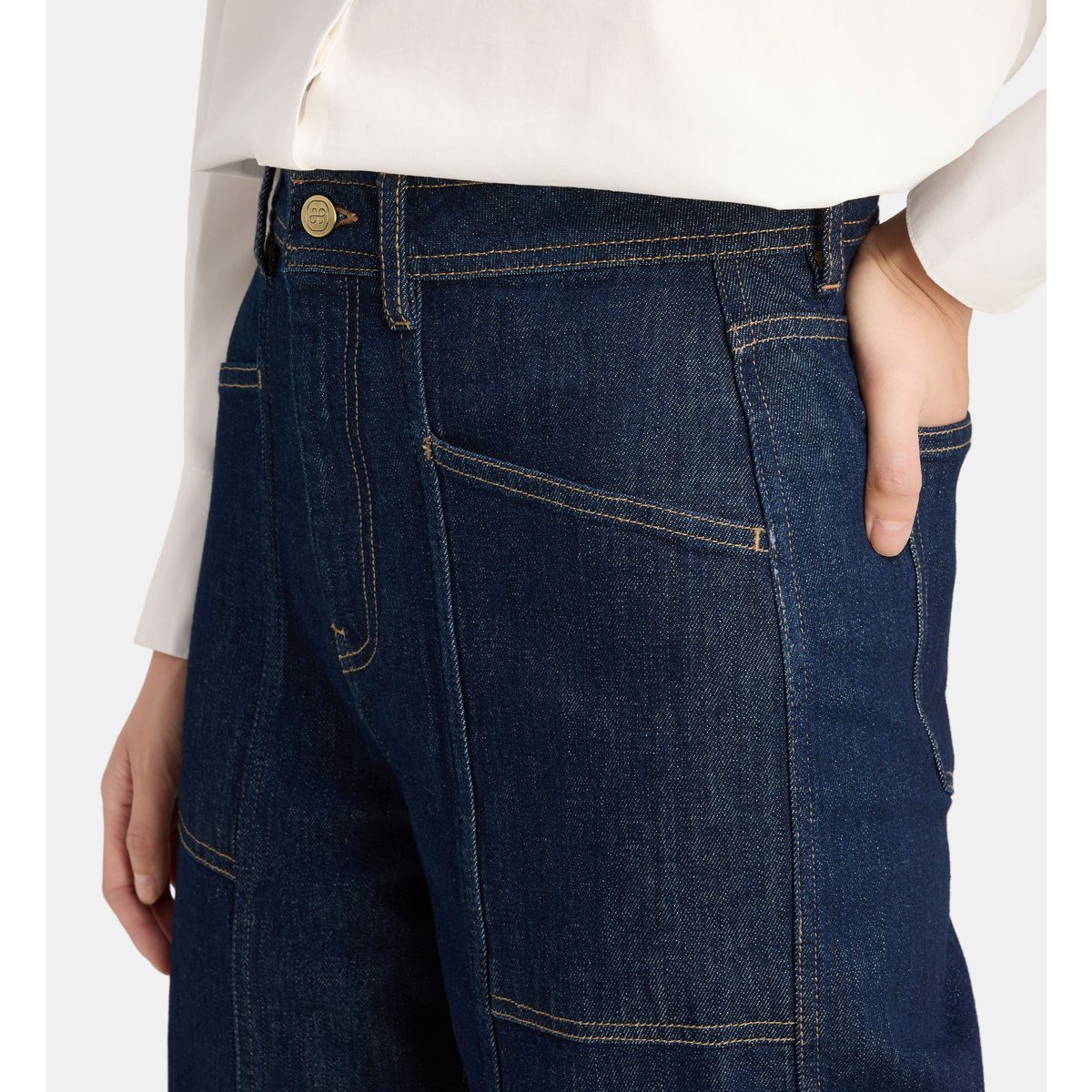 Jean klaudine d ample en denim bleu foncé, JODHPUR