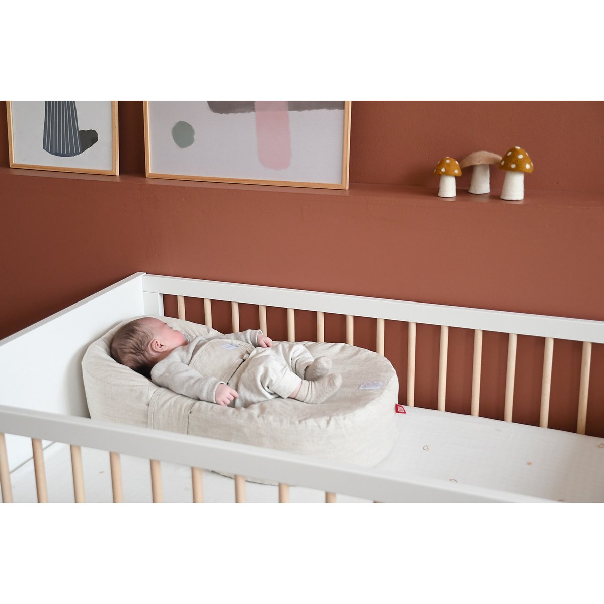 Cocon ergonomique bébé COCOONABABY lin, RED CASTLE