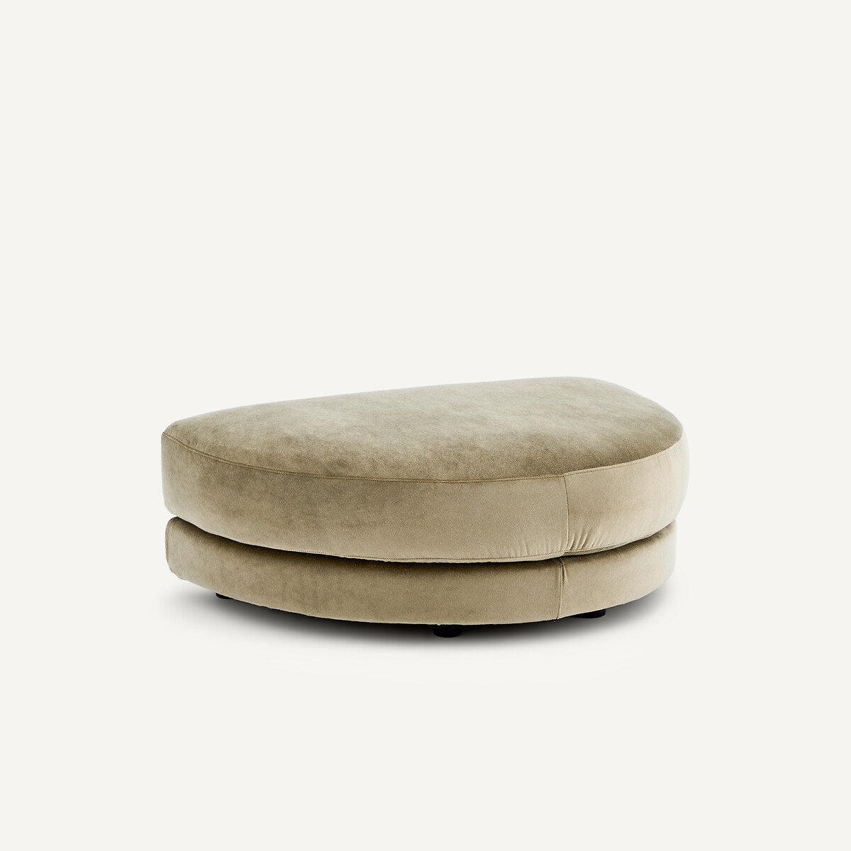 Repose-pieds modulable en velours de lin, TIBERIO tilleul, AM.PM
