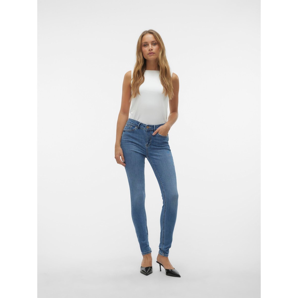 Jean Skinny medium blue denim, VERO MODA