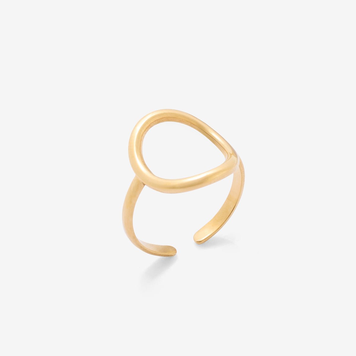 Bague cercle acier inoxydable doré, BALABOOSTE