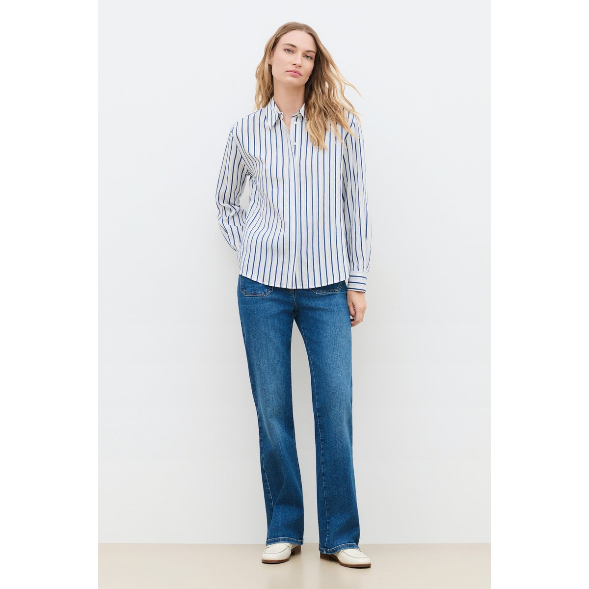 Chemise droite col chemise CABY ecru, CAROLL