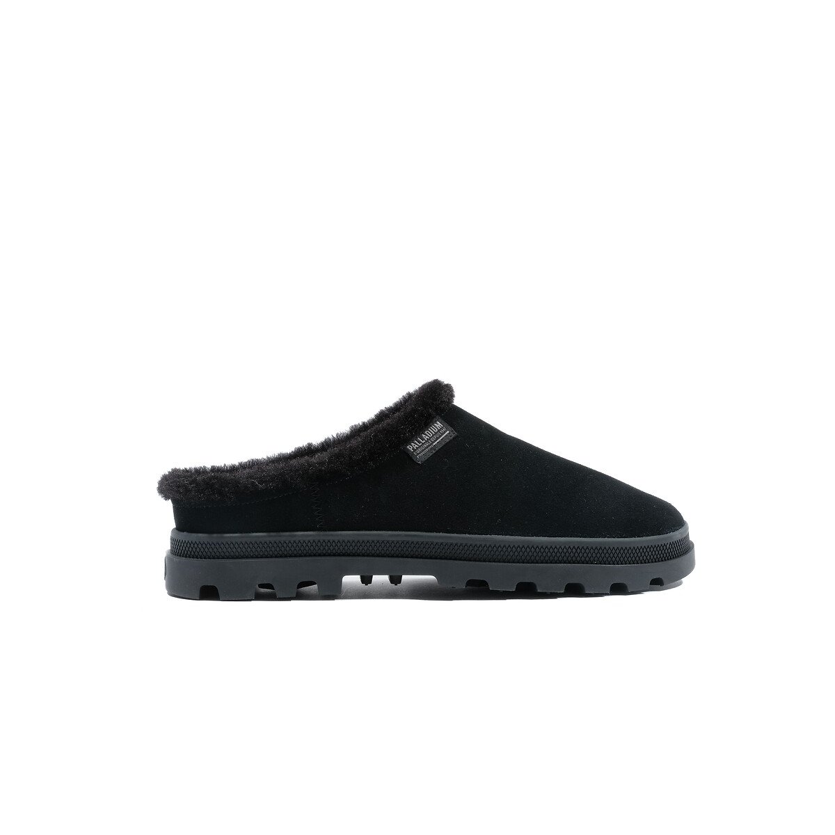 Sabots cuir fourrés Palladune Mule Warm noir, PALLADIUM